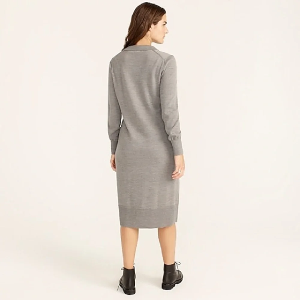 J. Crew Gray Long Sleeve Dress - Picture 2 of 6